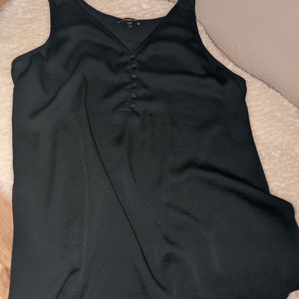 Express Hunter Green Sleeveless Top
